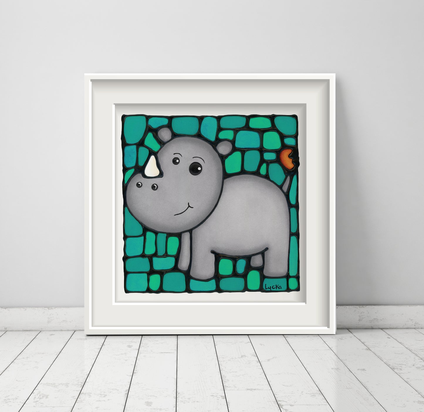 Rhinoceros Wall Art Print