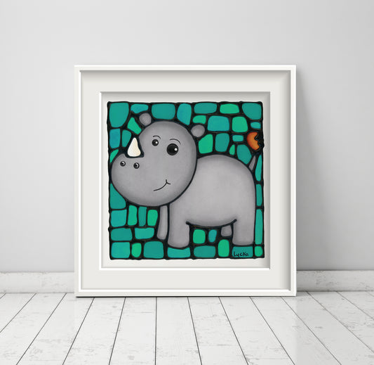 Rhinoceros Wall Art Print