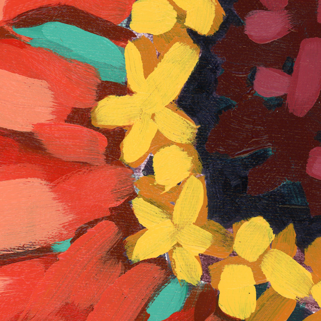 Abstract Flower Original Painting 10 x 10 inch