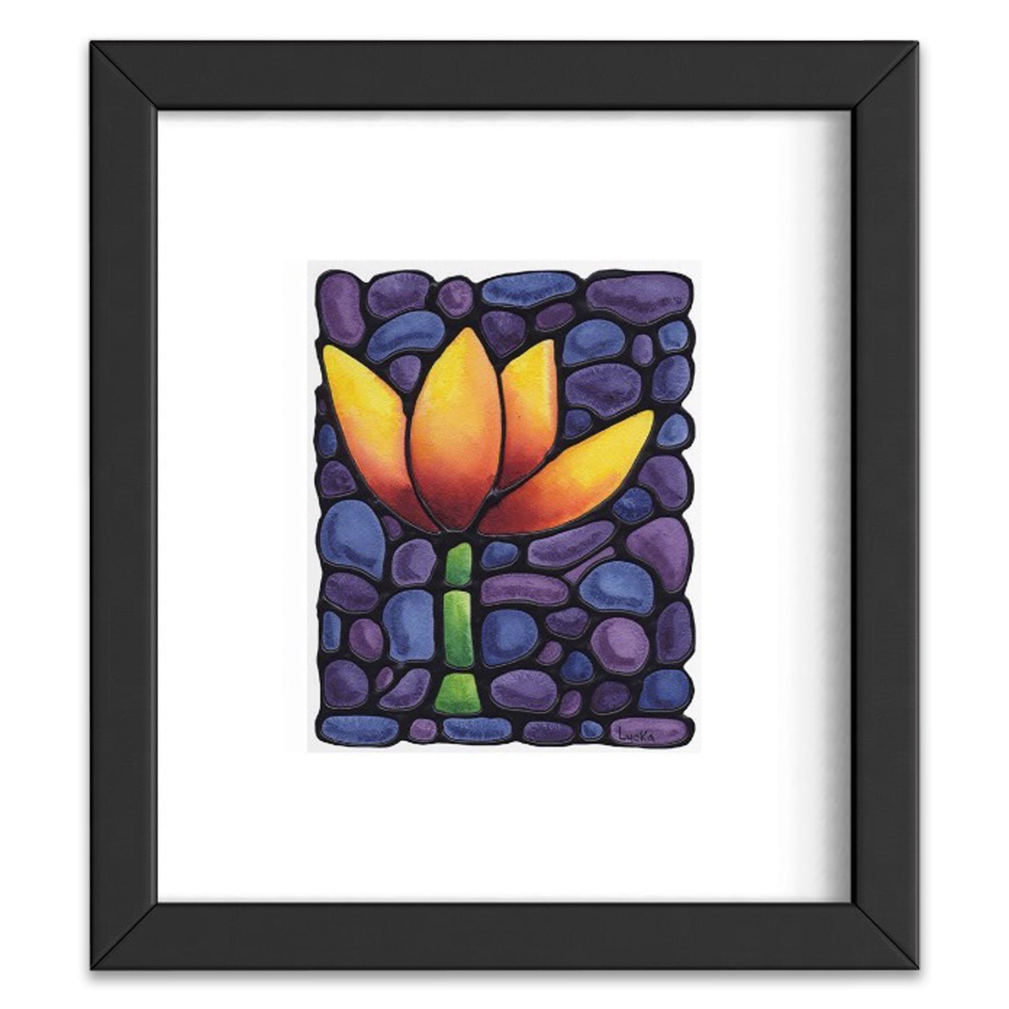 Tulip Flowers Original Painting Framed