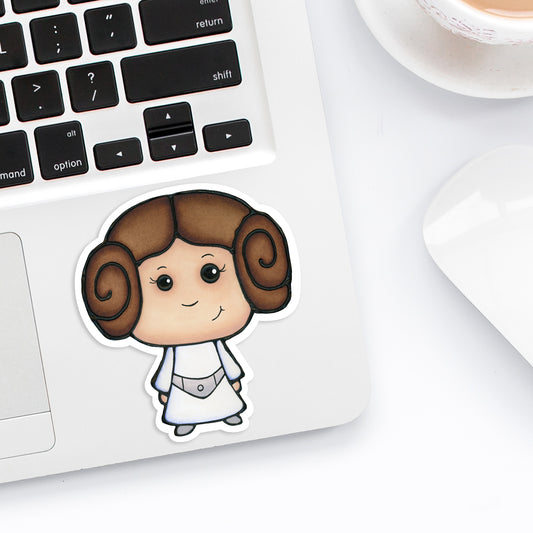 Cute Space Princess Character Vinyl Sticker