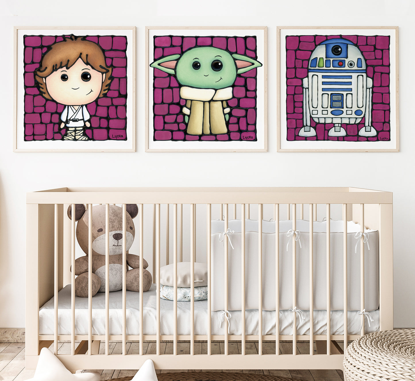 Cute Sci-Fi Set of 6 Nursery Wall Art Prints