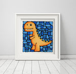 Load image into Gallery viewer, Tyrannosaurus Rex Dinosaur Nursery Wall Art Print
