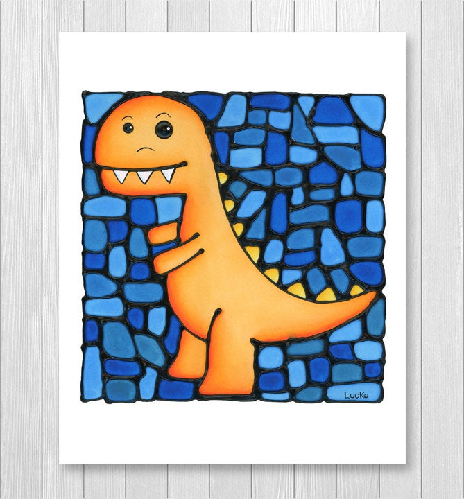 Tyrannosaurus Rex Dinosaur Wall Art Print