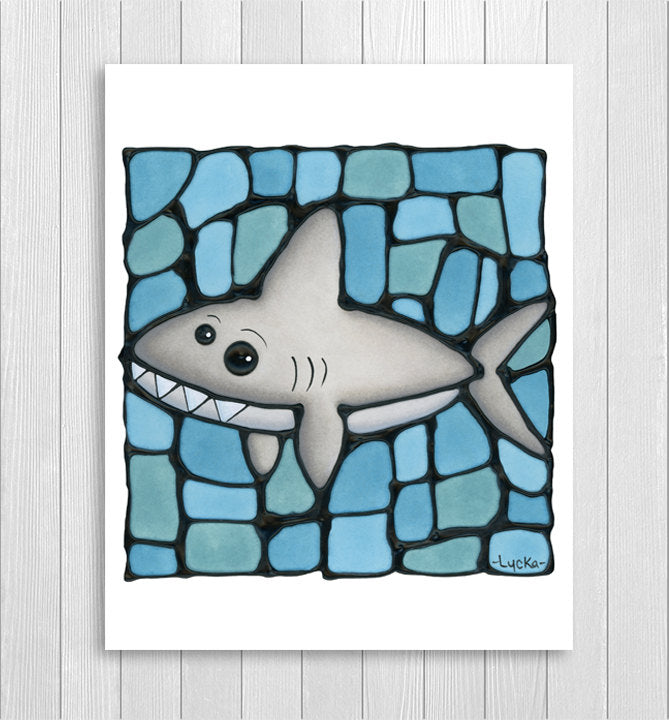 Ocean Animal Set of 4 Wall Art Prints