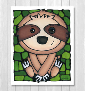 Sloth Nursery Wall Art Print
