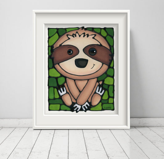 Sloth Wall Art Print