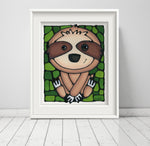Load image into Gallery viewer, Sloth Nursery Wall Art Print

