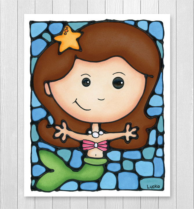 Little Mermaid Wall Art Print