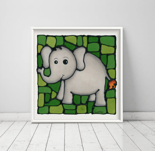 Elephant Wall Art Print