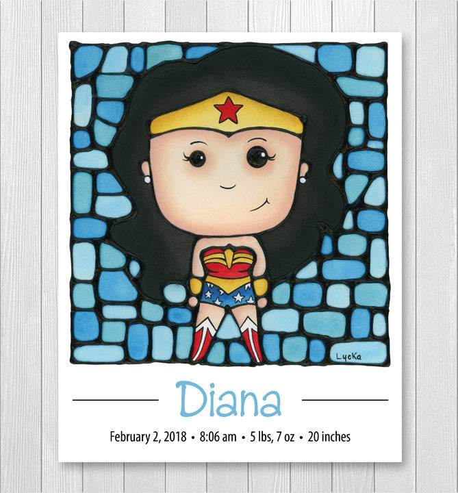 Personalized Baby Birth Details Print