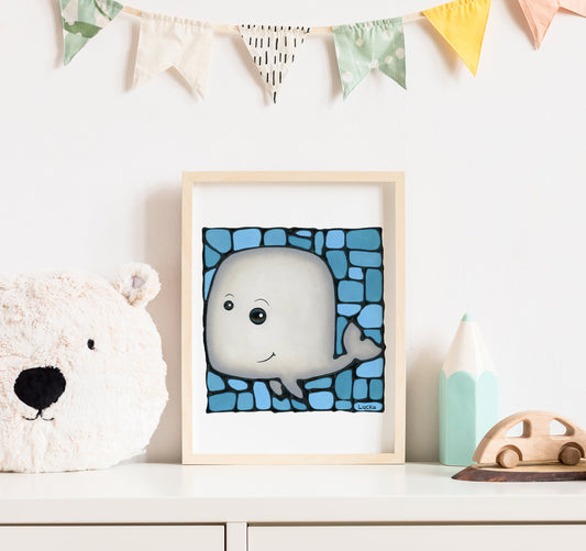 Whale Wall Art Print