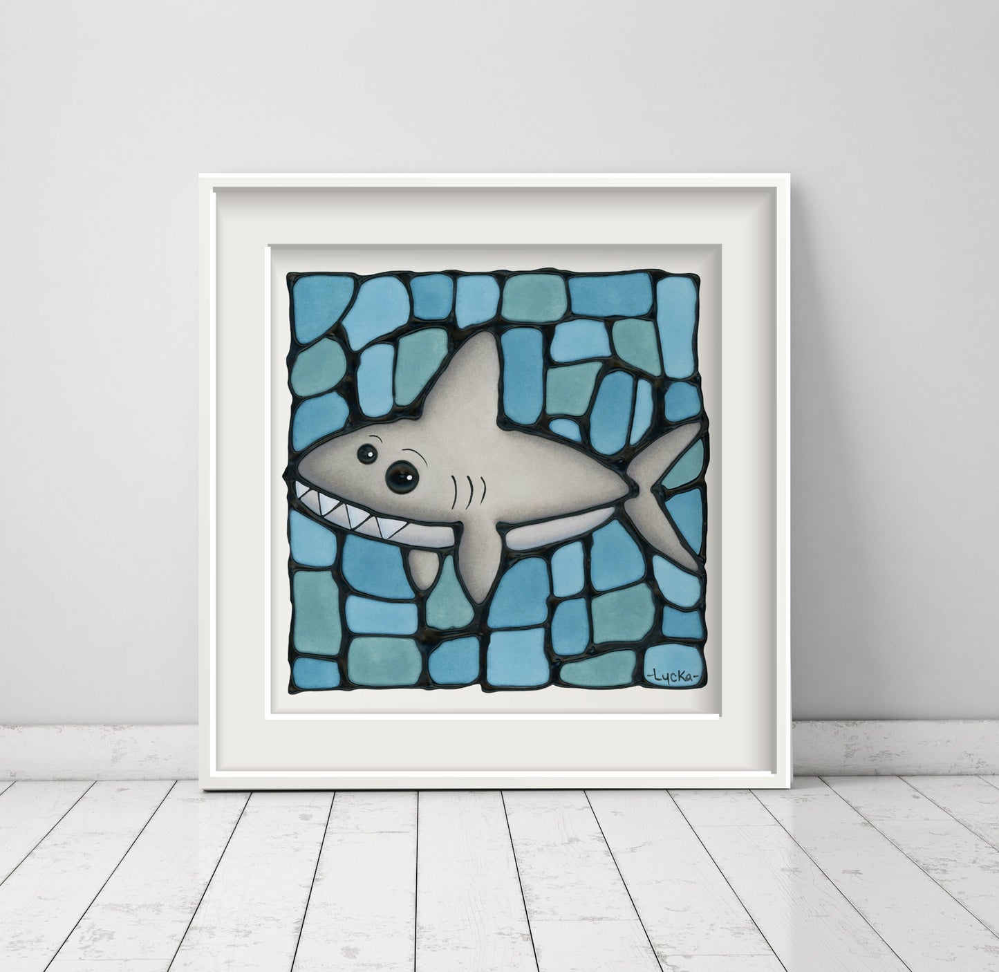 Under the Sea Set of 3 Wall Art Prints, Shark, Crab & Whale
