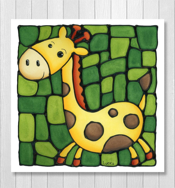 Giraffe Wall Art Print