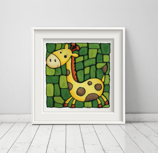Giraffe Wall Art Print