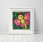 Load image into Gallery viewer, Pink Butterfly Nursery Wall Art Print

