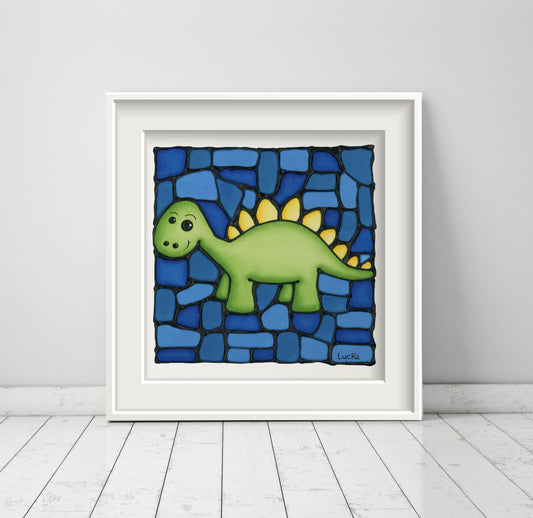 Stegosaurus Dinosaur Wall Art