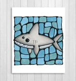 Load image into Gallery viewer, Shark Nursery Wall Art Print
