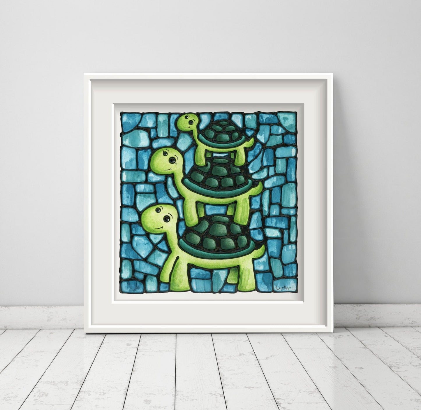 Turtle Family Wall Art Print