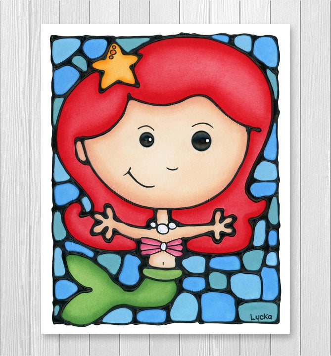 Little Mermaid Wall Art Print