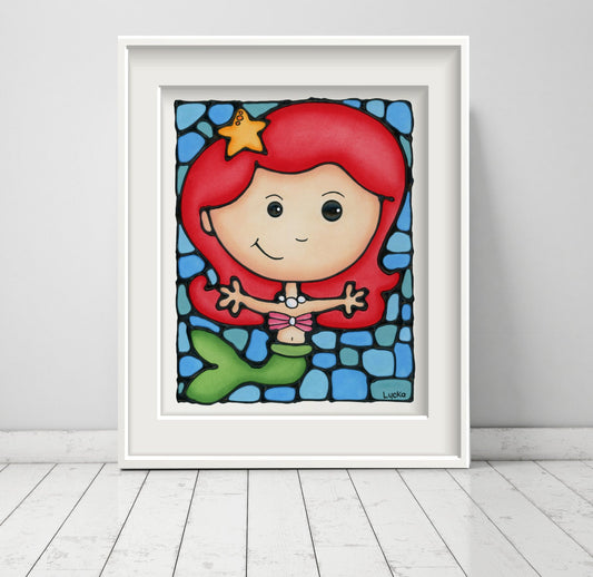 Little Mermaid Wall Art Print