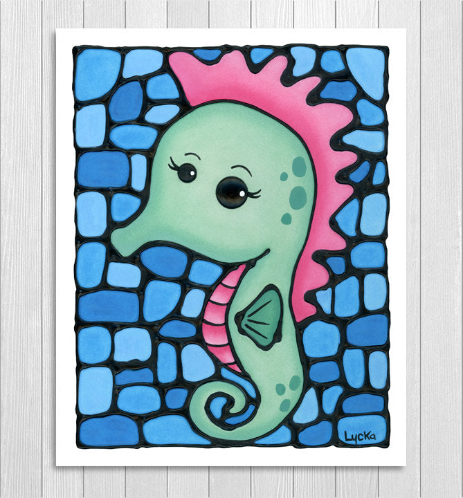 Sea Horse Wall Art Print