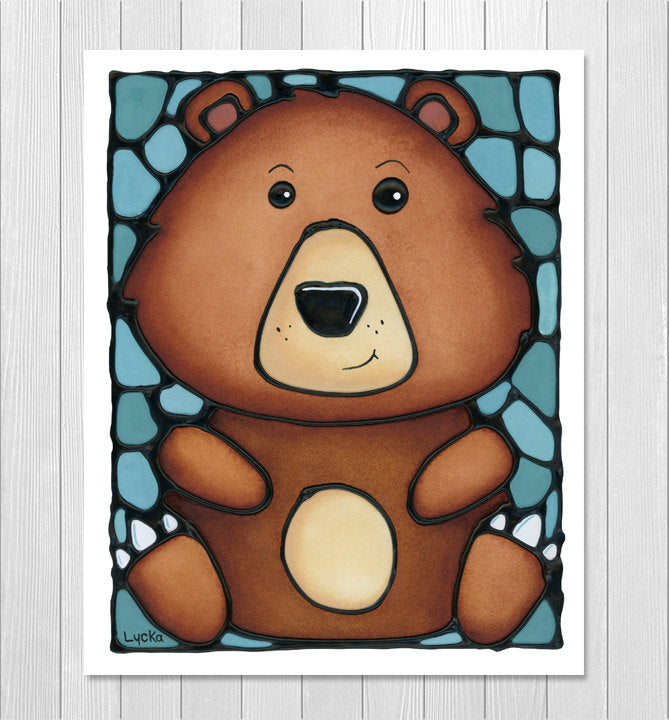 Grizzly Bear Wall Art Print