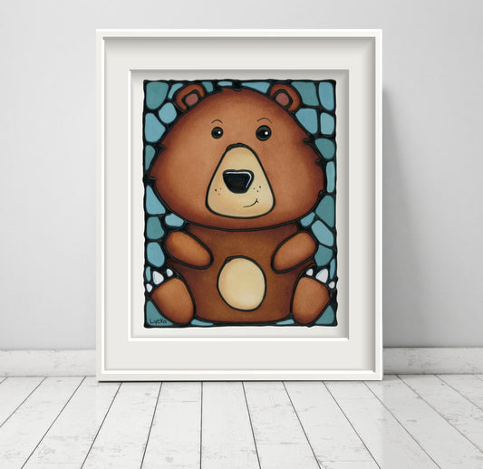 Grizzly Bear Wall Art Print