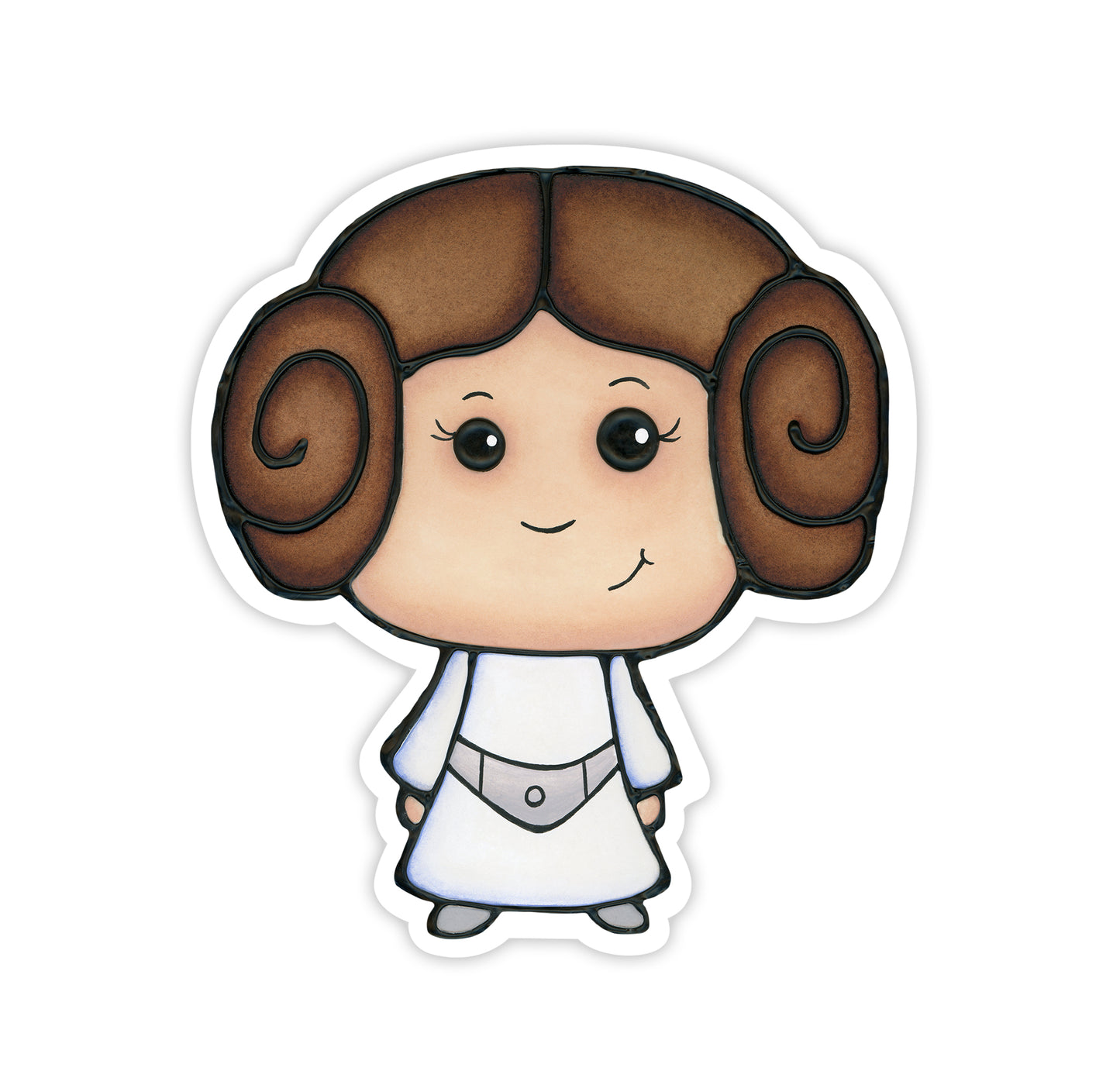 Cute Space Princess Character Vinyl Sticker