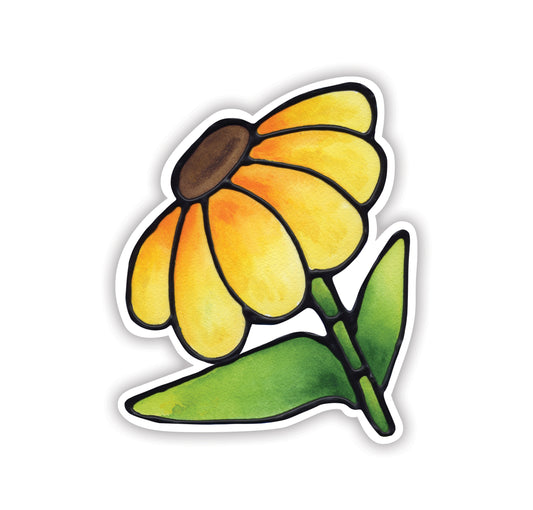 Yellow Sunflower Vinyl Sticker