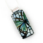 Load image into Gallery viewer, Green Butterfly Necklace - Rectangle Pendant
