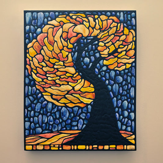 Autumn Tree Original Painting 24 x 30 inch