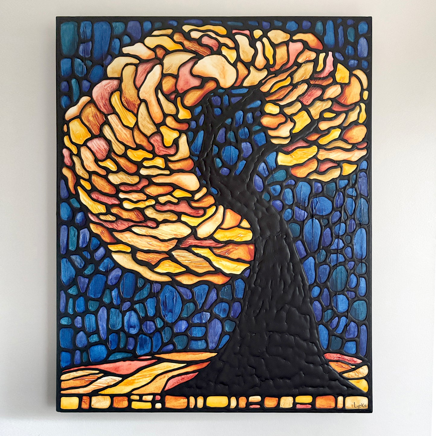 Autumn Tree Original Painting 22 x 30 inch