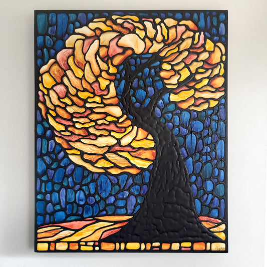 Autumn Tree Original Painting 22 x 30 inch