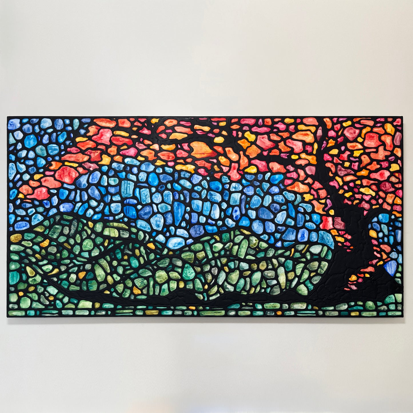 Autumn Landscape Original Painting - 60 x 32 inch