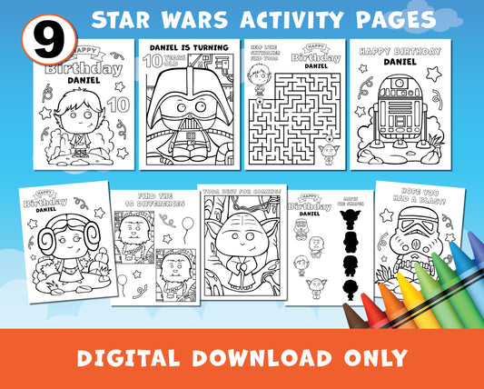 Sci-Fi Custom Birthday Activity Pages