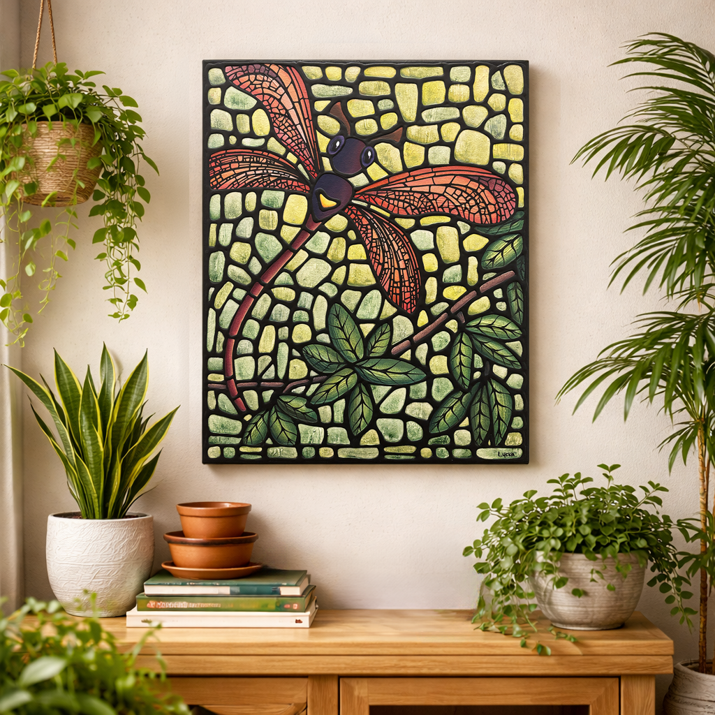 Dragonfly Original Painting 16 x 20 inch