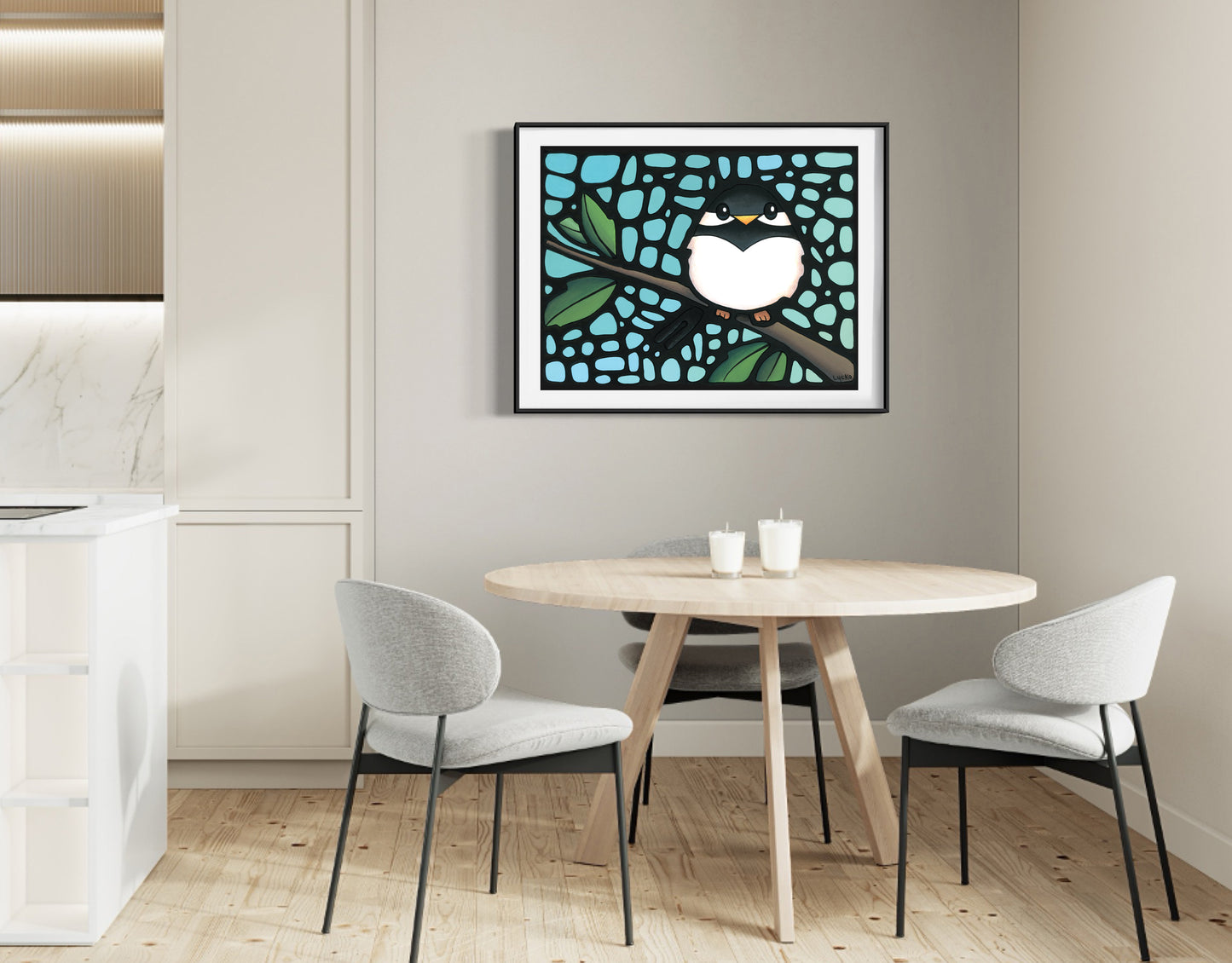 Chickadee Bird Art Print