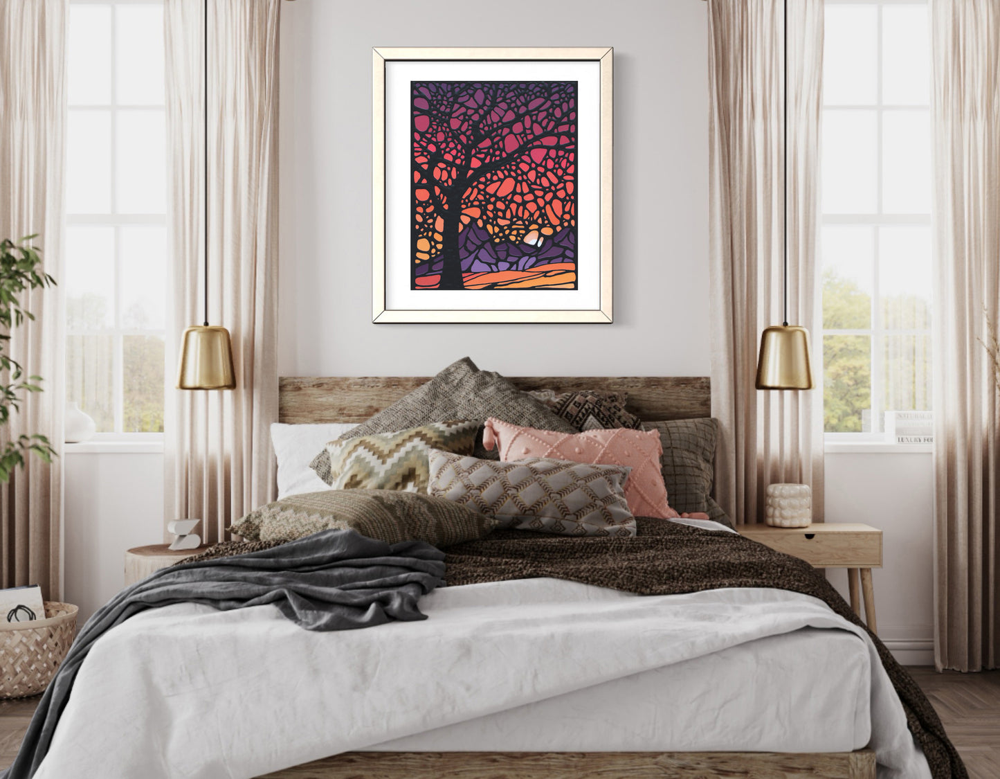 Sunset Landscape Art Print