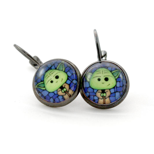 Green Goblin of Wisdom Dangle Earrings