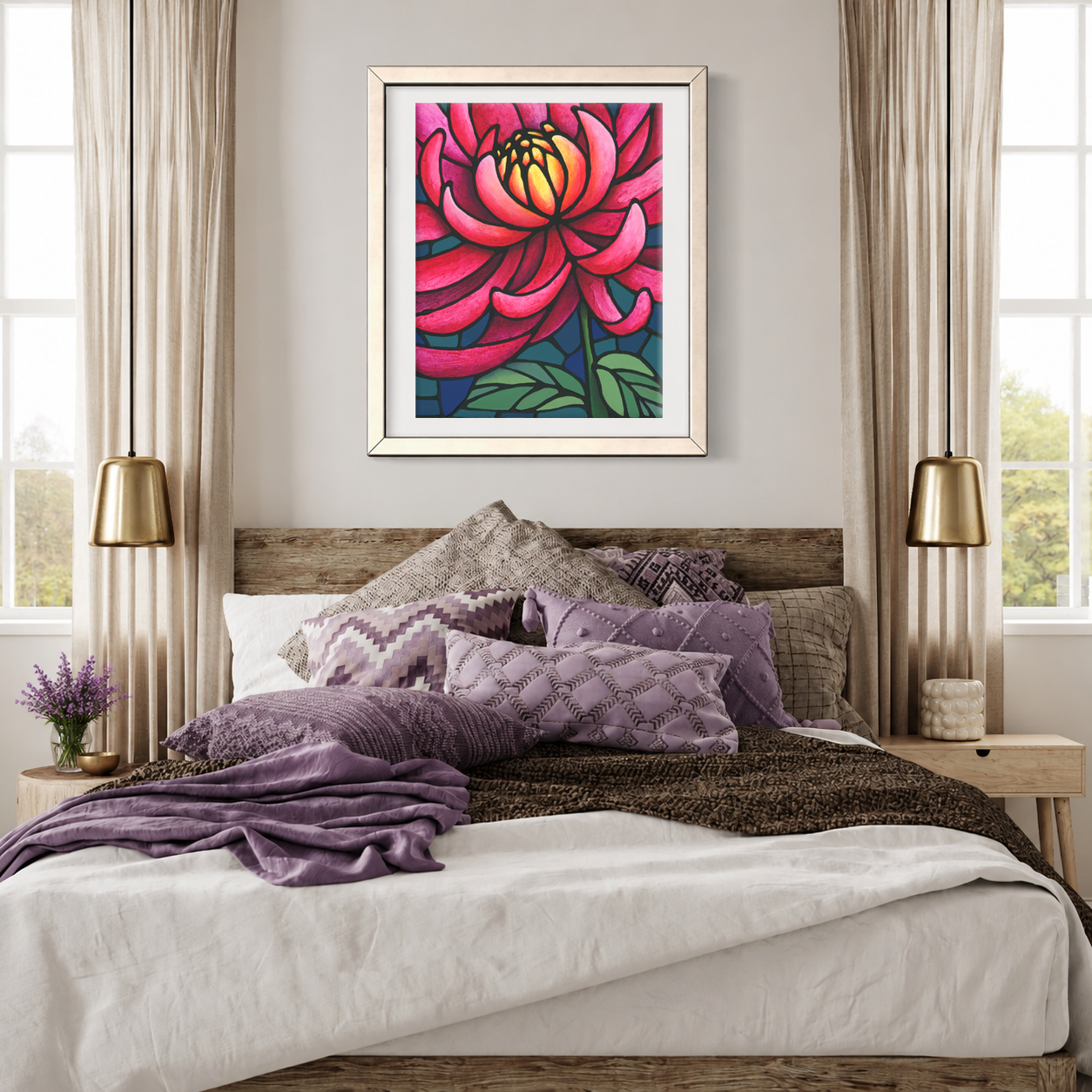 Pink Chrysanthemum Art Print