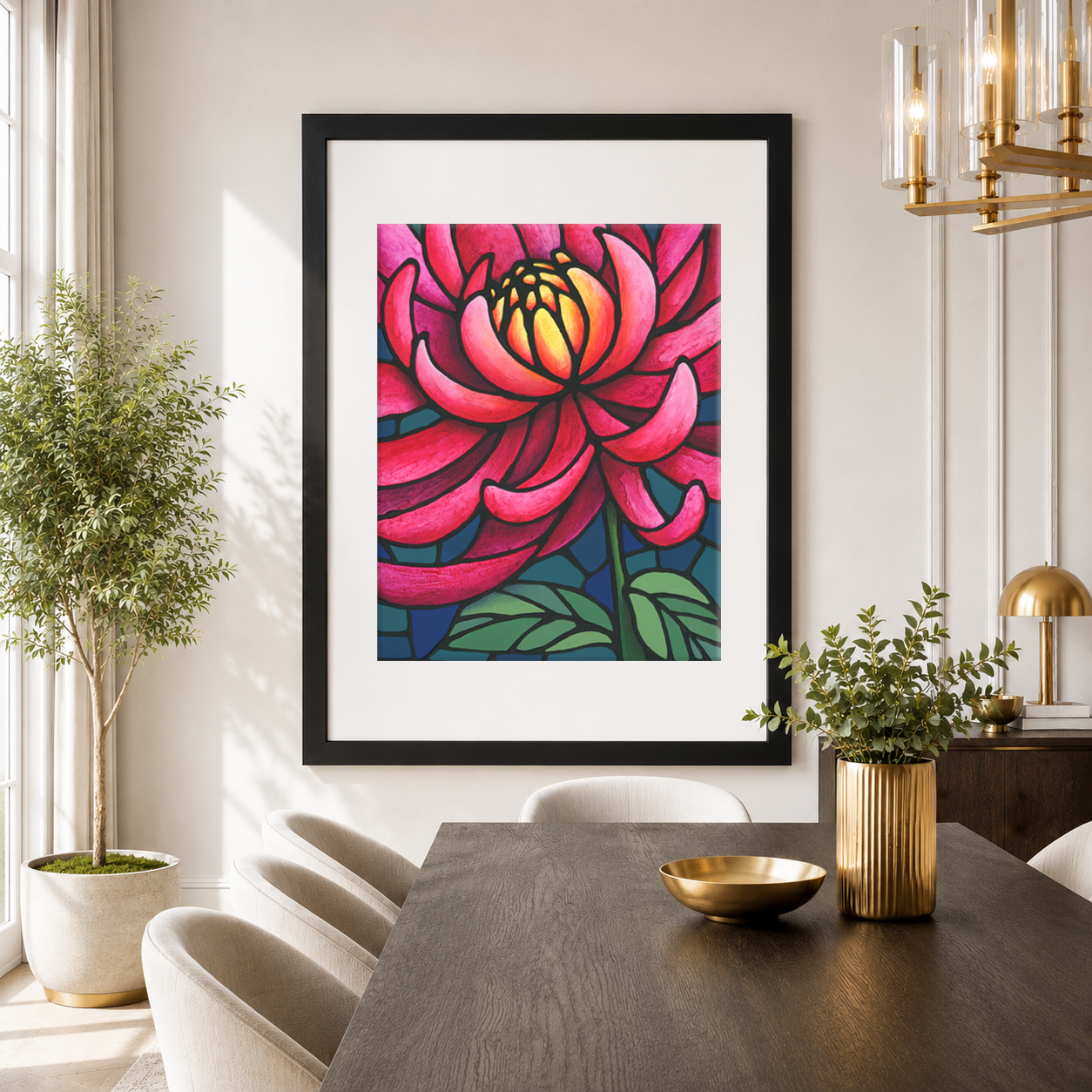 Pink Chrysanthemum Art Print