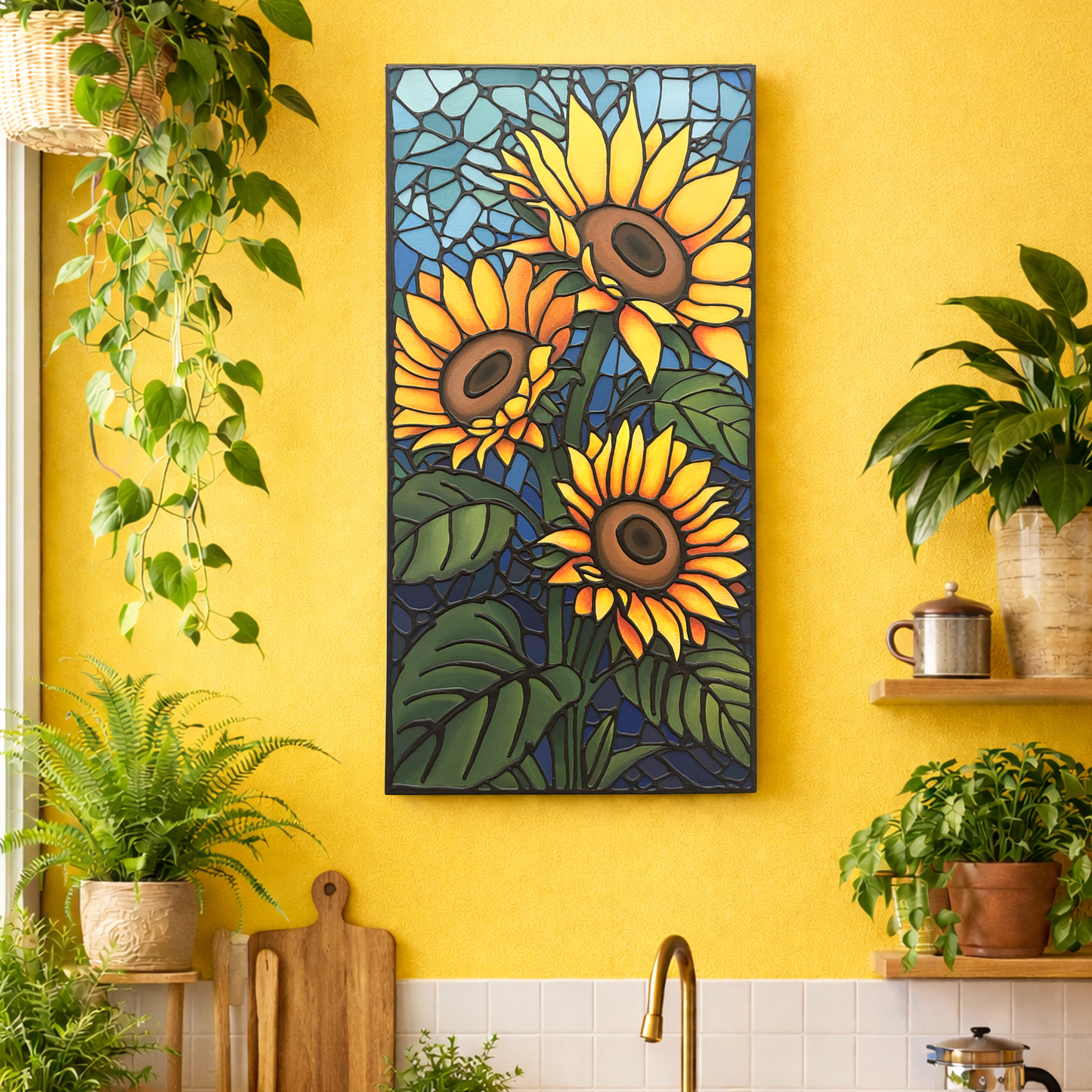 Sunflower Original Painting 15 x 30 inch