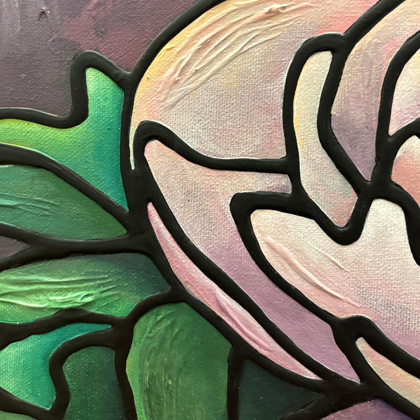 Peony Flower Original Painting 16 x 12 inch