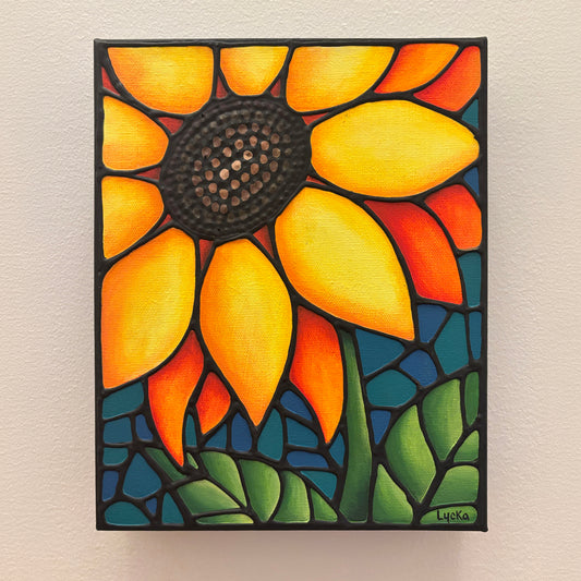 Sunflower Original Painting 8 x 10 inch