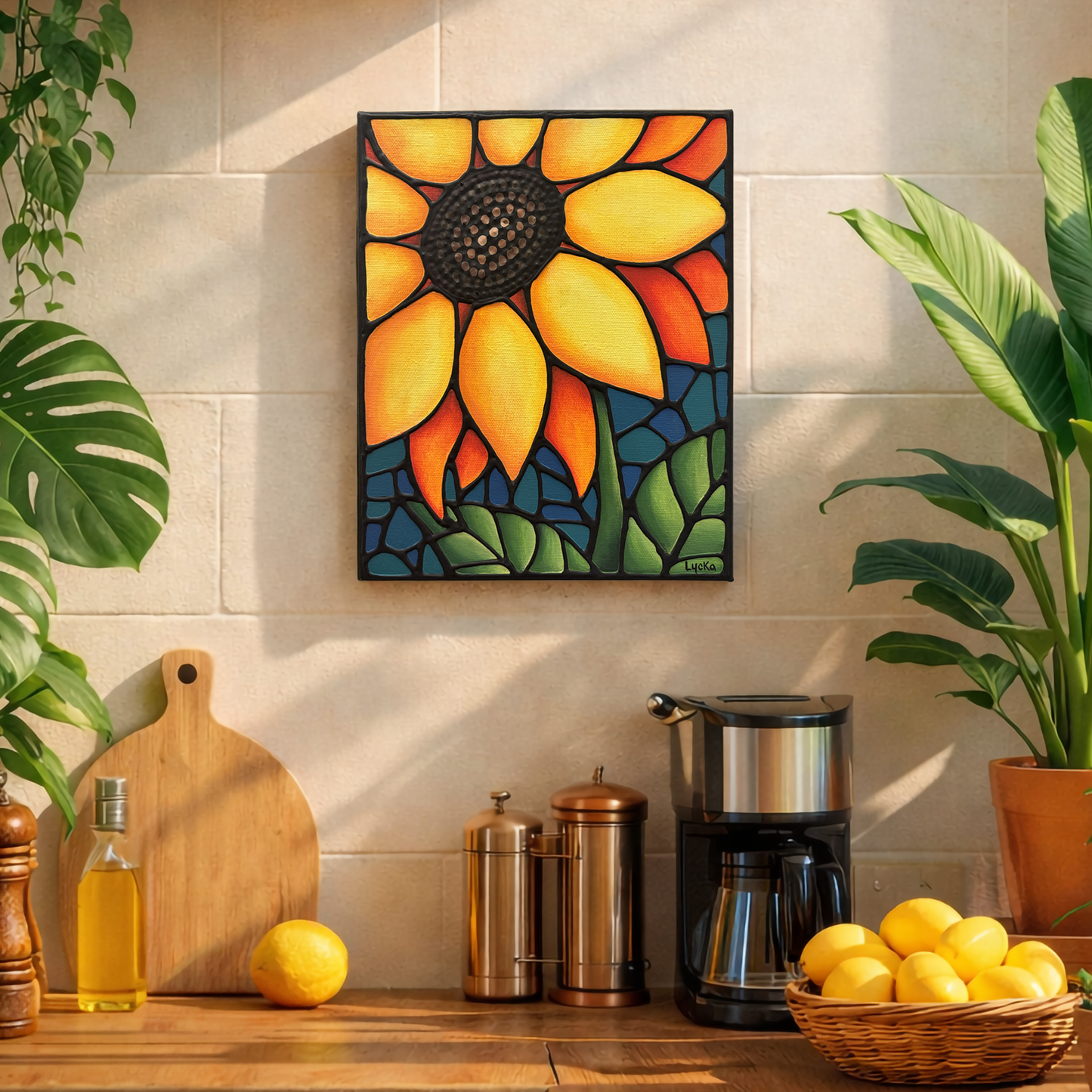 Sunflower Original Painting 8 x 10 inch