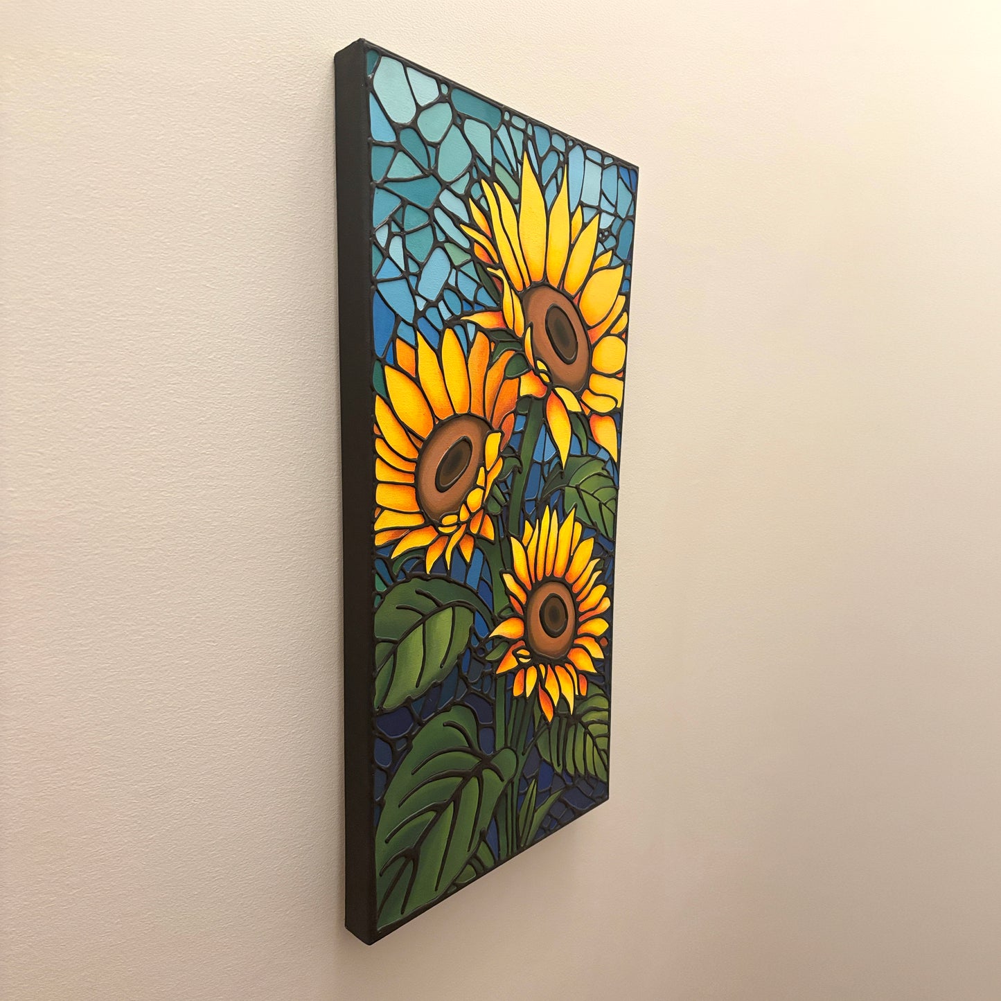 Sunflower Original Painting 15 x 30 inch