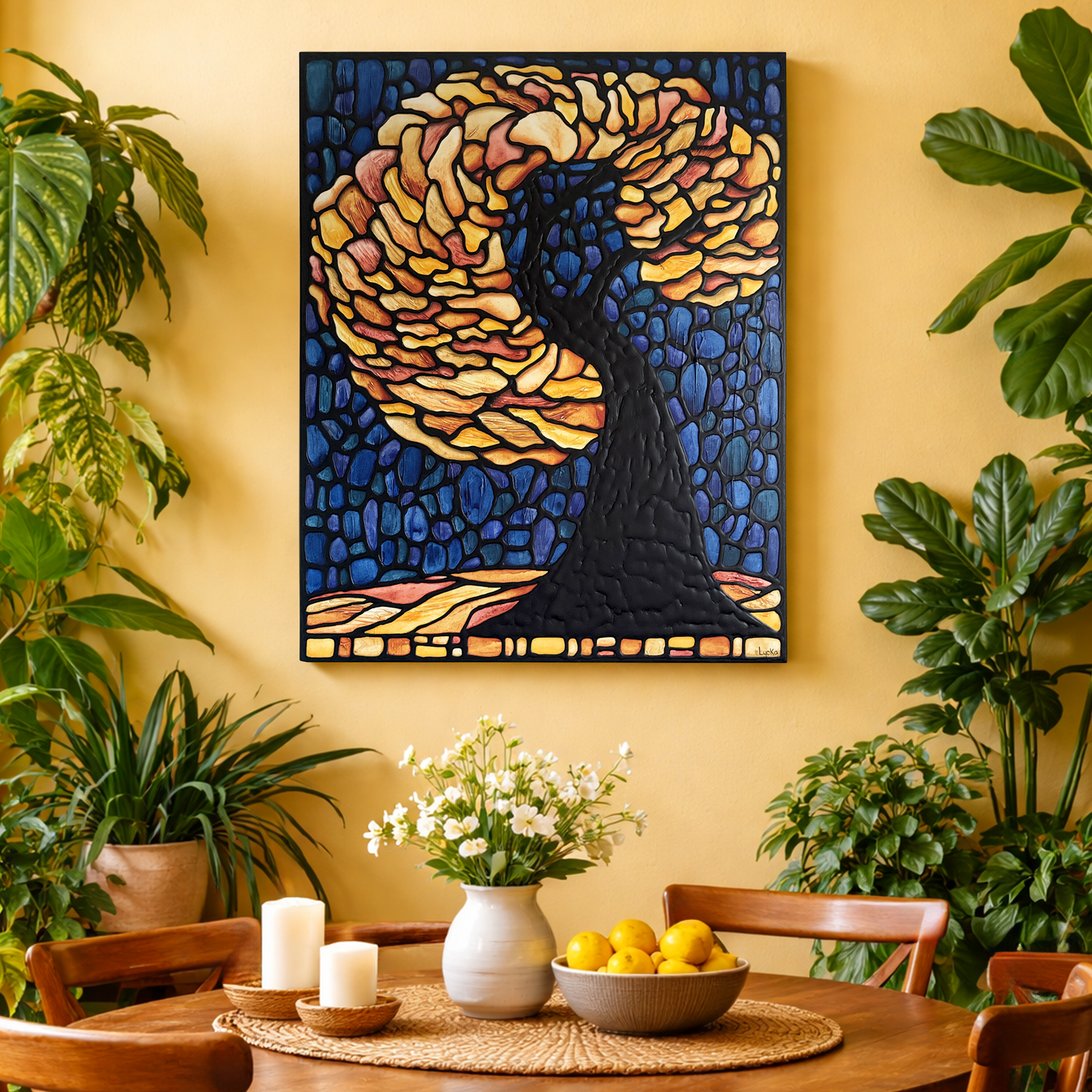 Autumn Tree Original Painting 22 x 30 inch