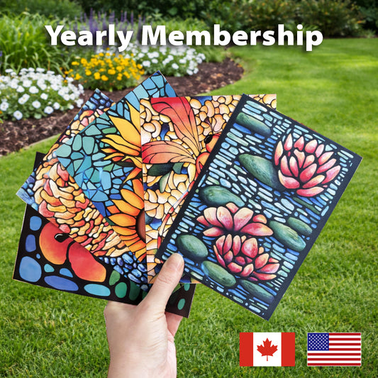 Flutter & Bloom Art Print Club Yearly Subscription - Canada & USA