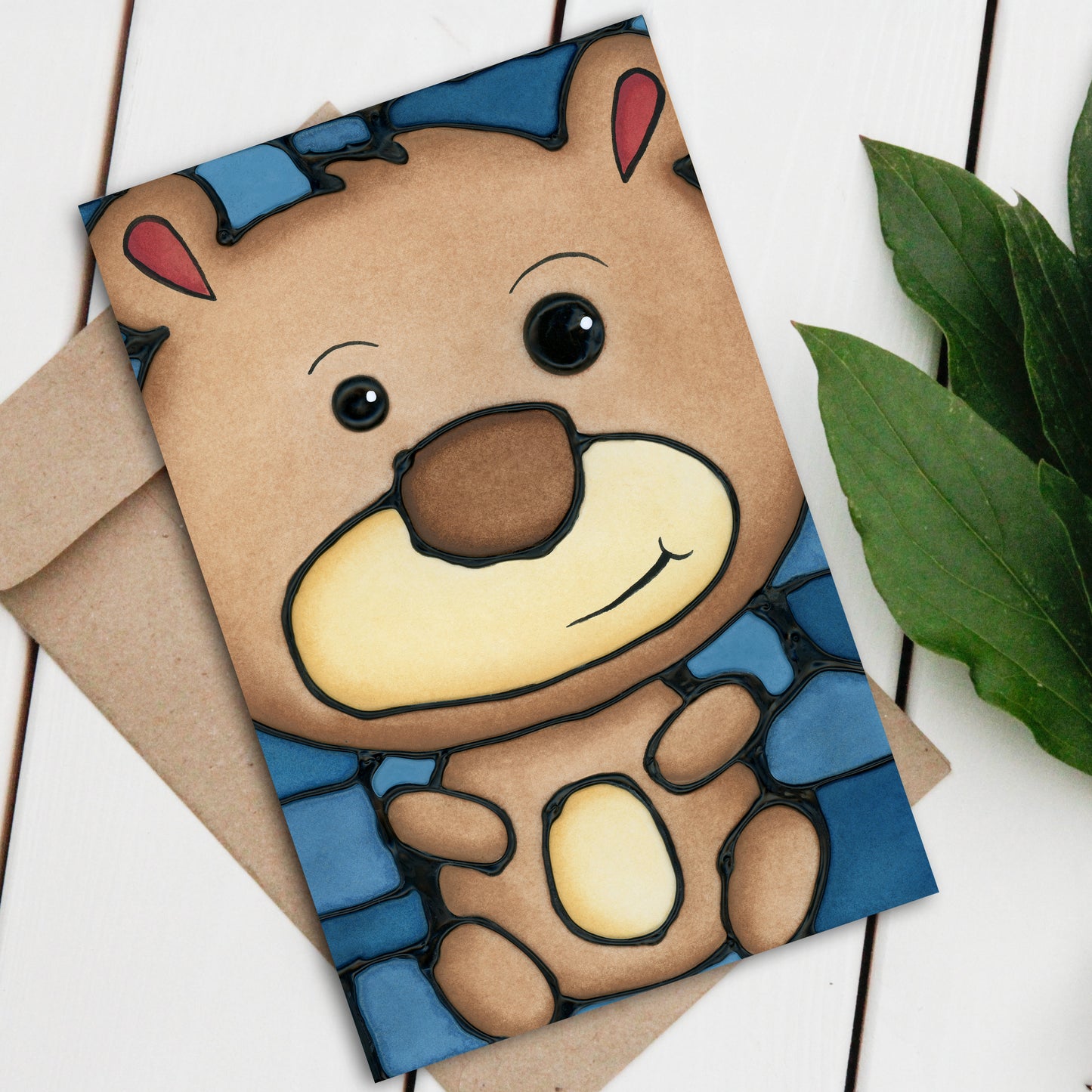 Brown Bear Large Greeting Card